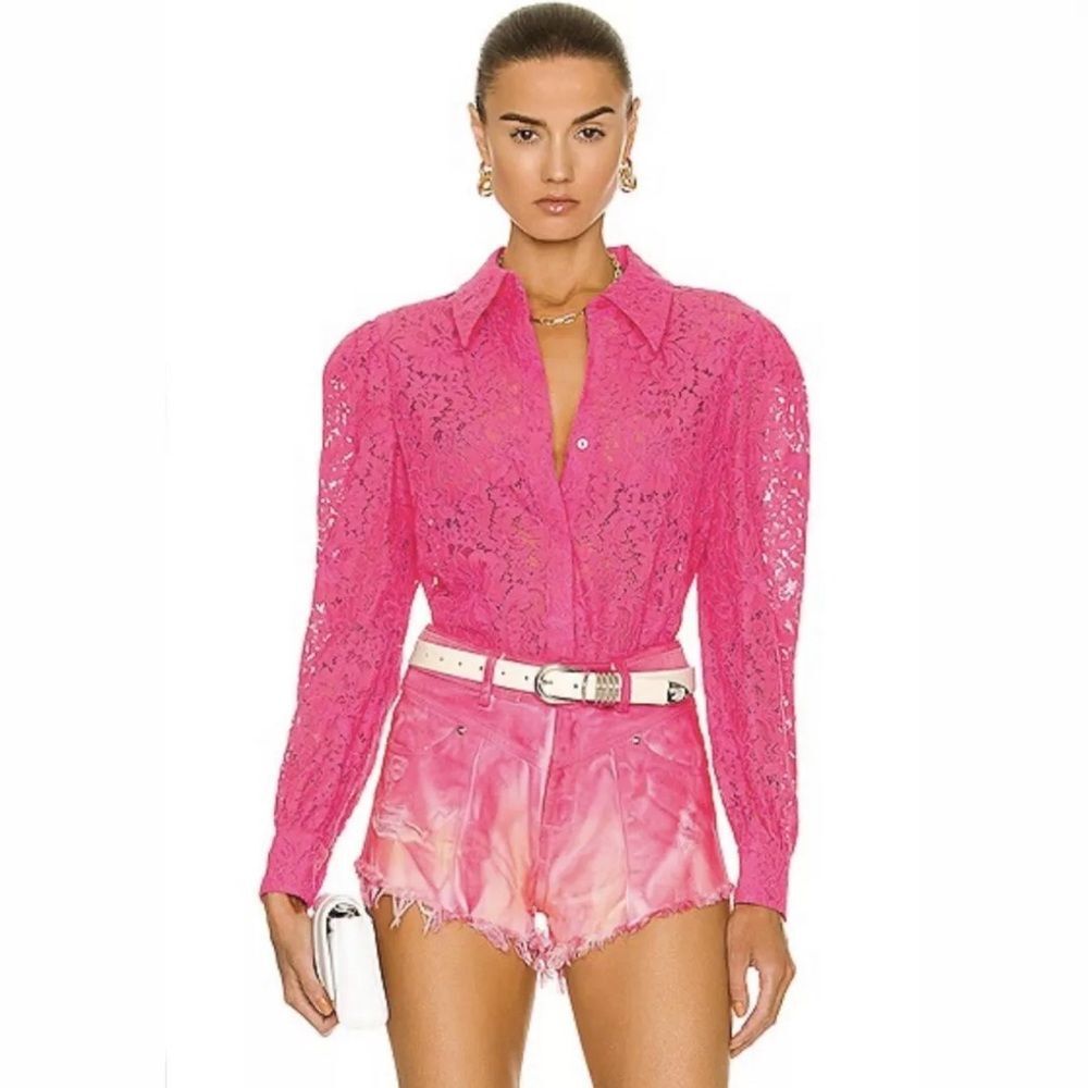 L’Agence Jenica Lace Blouse, Pink, NWT, Size XS - Picture 4 of 14